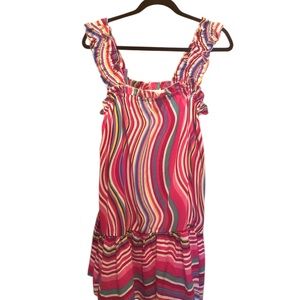 Entro Multicolor Striped Mini Dress, NWOT Never worn perfect beach coverup too